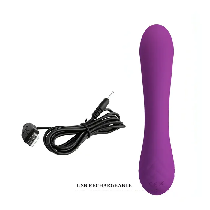 Female Sex Toys | Pretty Love Doreen Vibratore Rabbit realizzato in Silicone Soft Touch - 12 modalità di vibrazione, Extra Morbido, Ricaricabile, Viola