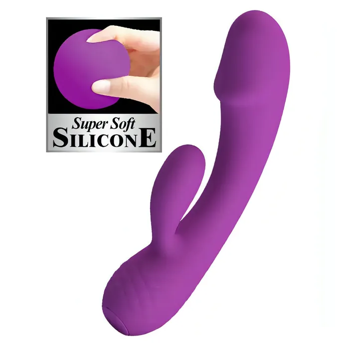 Female Sex Toys | Pretty Love Doreen Vibratore Rabbit realizzato in Silicone Soft Touch - 12 modalità di vibrazione, Extra Morbido, Ricaricabile, Viola
