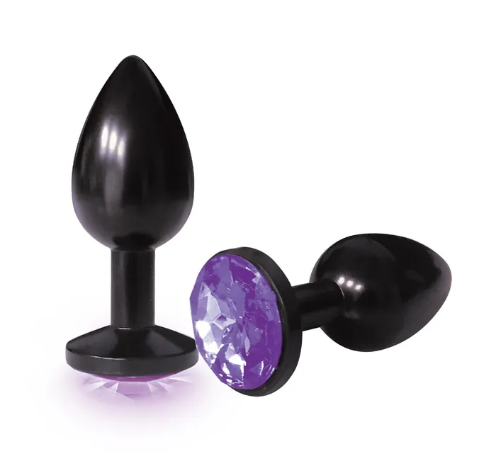9's Silver Starter Anodized Bejeweled Steel Plug | Icon Anal