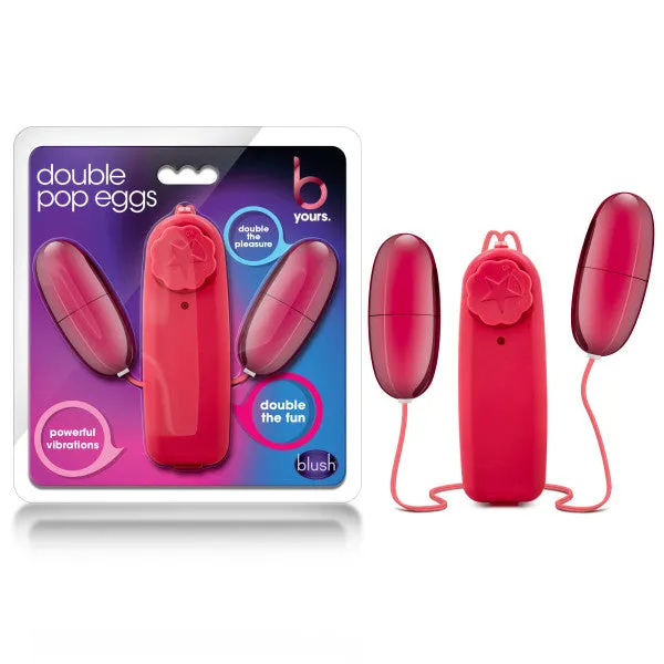 Blush Novelties Vibrators B Yours Double Pop Eggs Cerise Pink