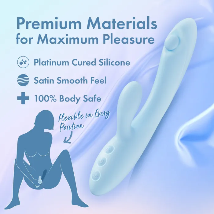 Blush Novelties Vibrators | Play With Me - Moondust Magic - Blue 20.3 cm USB Rechargeable Rabbit Vibrator