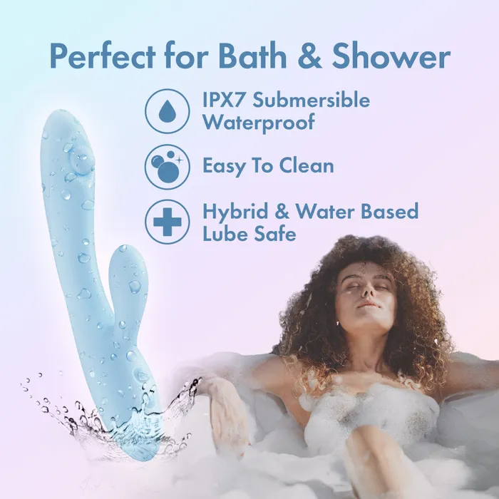 Blush Novelties Vibrators | Play With Me - Moondust Magic - Blue 20.3 cm USB Rechargeable Rabbit Vibrator