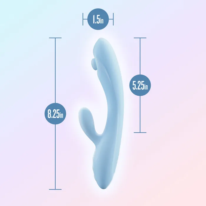 Blush Novelties Vibrators | Play With Me - Moondust Magic - Blue 20.3 cm USB Rechargeable Rabbit Vibrator
