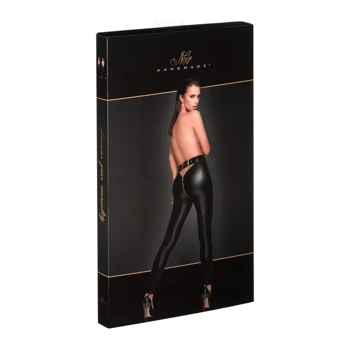 Noir Vibrators | Low Cut  Back Leggings w Gold Zipper