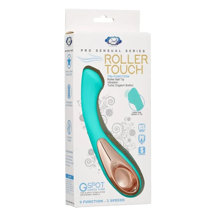 Vibrators | Cloud 9 Novelties Pro Sensual Roller Touch Tri-Function G-Spot Curved Form - Teal