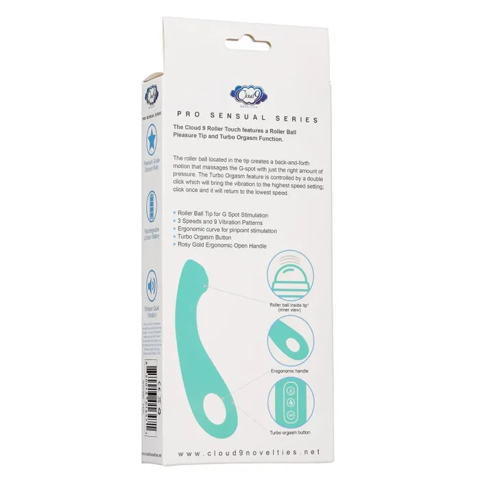 Vibrators | Cloud 9 Novelties Pro Sensual Roller Touch Tri-Function G-Spot Curved Form - Teal