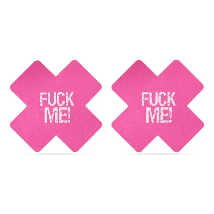 Vibrators | FUCK ME Cross Pattern Nipple Pasties Twin Pk - Lovetoy