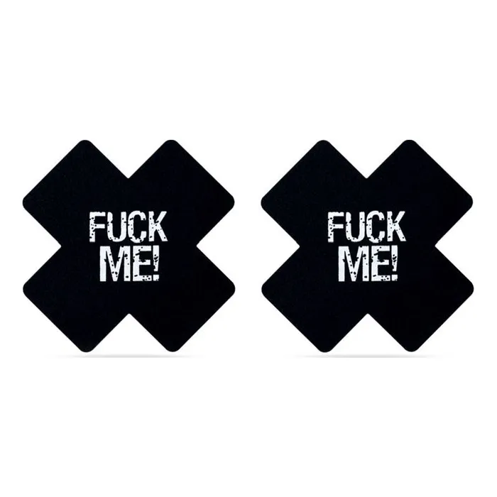 Vibrators | FUCK ME Cross Pattern Nipple Pasties Twin Pk - Lovetoy