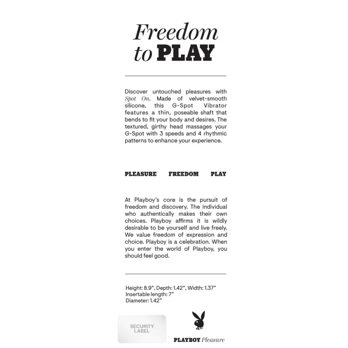 Vibrators | Playboy Spot on - G-Spot Vibrator - Dark Purple