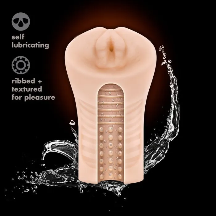 Male Sex Toys Blush Novelties M Elite Soft and Wet Annabella Flesh Vibrating Vagina Stroker