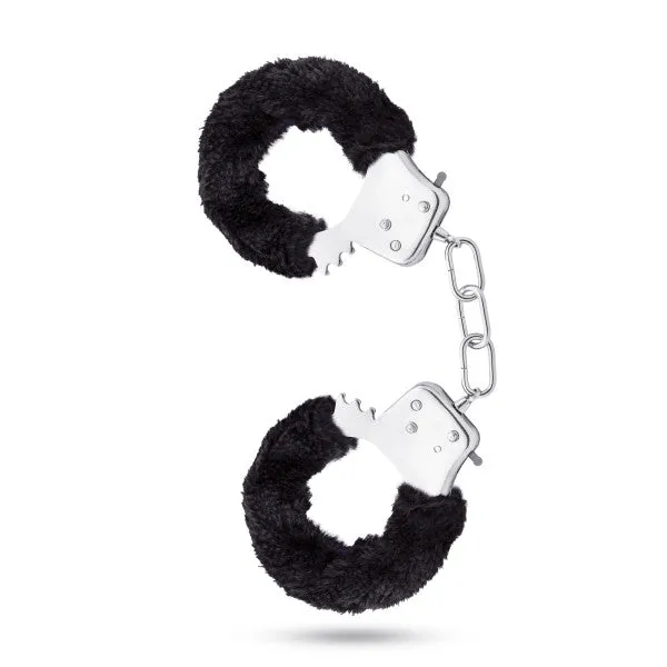 Anal Blush Novelties Temptasia Furry Black Cuffs
