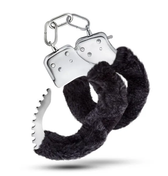 Anal Blush Novelties Temptasia Furry Black Cuffs
