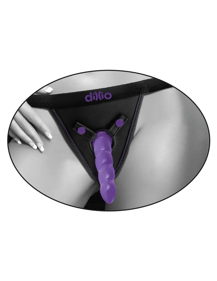 Dillio Purple Perfect Fit Harness Pipedream Female Sex Toys