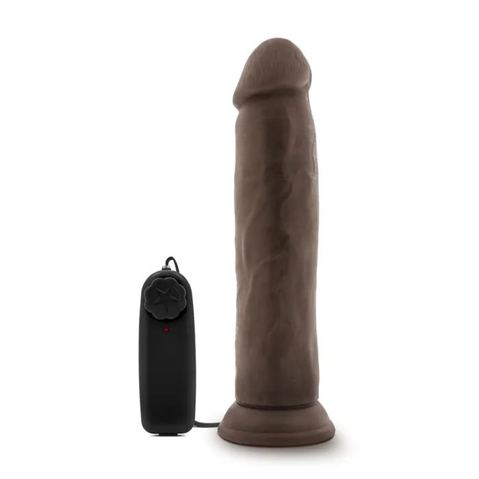 Dr Skin Dr Throb 95 Inch Vibrating Realistic Cock With Suction Cup Chocolate Blush Novelties Female Sex Toys