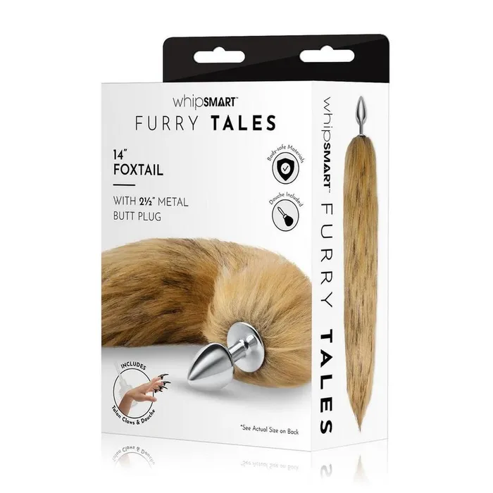 Furry Tales 14 Inch Brown Foxtail Metal Butt Plug Whipsmart Anal