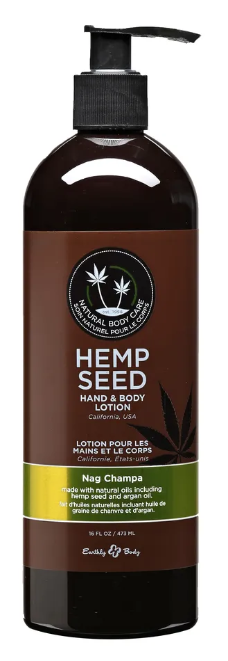 Hemp Seed Hand and Body Lotion 16 Fl Oz Nag Champa Earthly Body Female Sex Toys