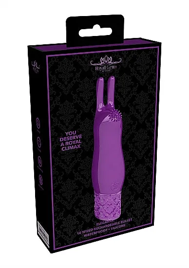 Royal Gems Elegance Purple Rechargeable Silicone Bullet SHOTS AMERICA Female Sex Toys