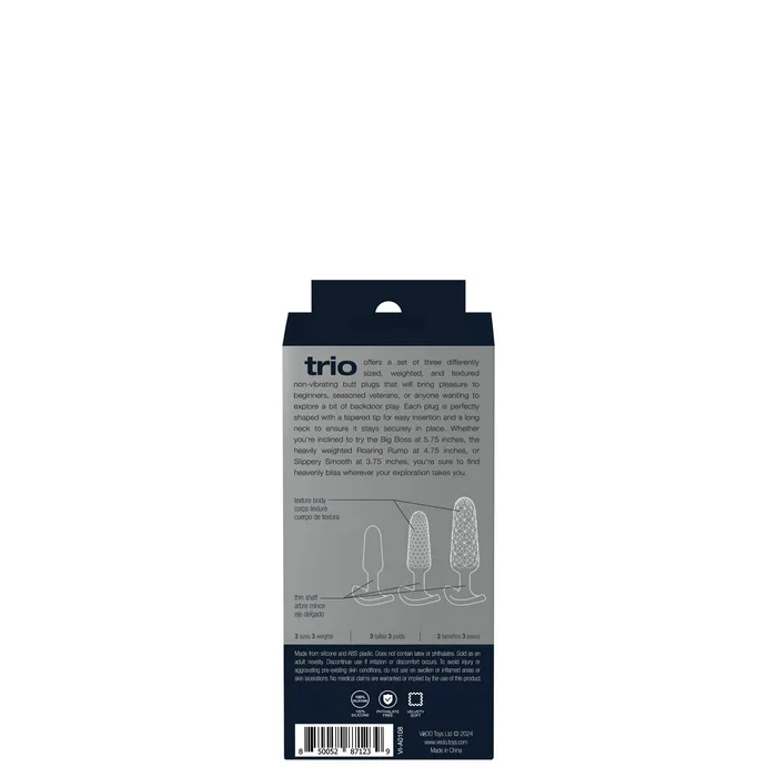 VeDO Anal Trio NonVibrating Butt Plug Set Blue